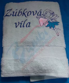 Osuška s nápisom Zúbková víla