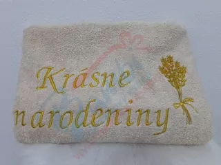 Osuška s nápisom Krásne narodeniny exkluzív
