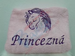 Osuška s nápisom princezná