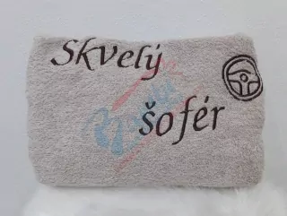 Osuška s nápisom Skvelý šofér