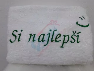Osuška s nápisom Si najlepší