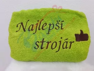 Osuška s nápisom Najlepší strojár