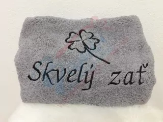 Osuška s nápisom Skvelý zať