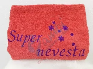 Osuška s nápisom Super nevesta