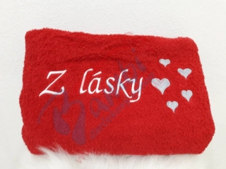 Osuška s nápisom Z lásky
