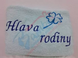 Osuška s nápisom Hlava rodiny