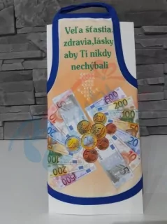 Zástera na fľašu Peniaze