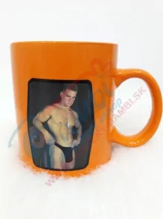 Vyzliekací hrnček muž-oranžový