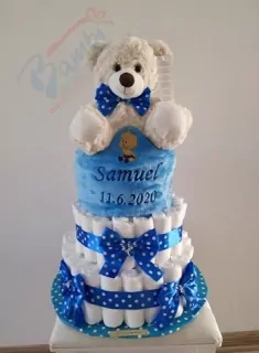 Plienková torta - s vyšívnovu dekou