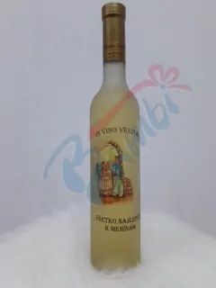 Víno pieskované Všetko najlepšie k meninám