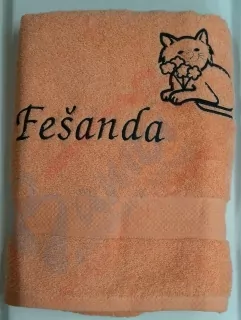 Osuška s nápisom Fešanda