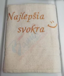 Osuška s nápisom Najlepšia svokra