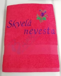 Osuška s nápisom Skvelá nevesta