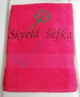 Osuška s nápisom Skvelá šéfka