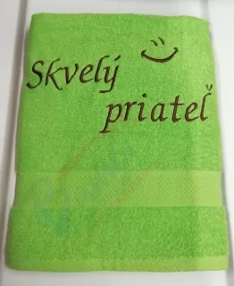 Osuška s nápisom Skvelý priateľ