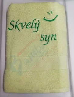 Osuška s nápisom Skvelý syn