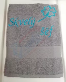 Osuška s nápisom Skvelý šéf