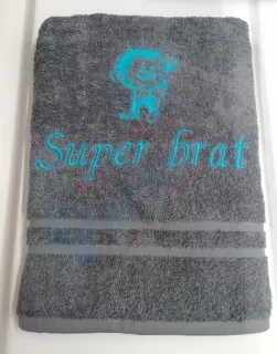 Osuška s nápisom Super brat