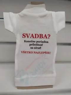 Tričko na fľašu svadba