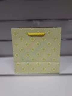 Darčeková taška žltá s kvietkami
