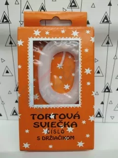 Sviečka na tortu biela 0
