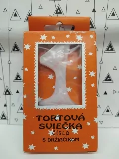 Sviečka na tortu biela 1