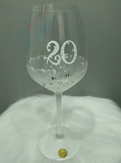 Jubilejný pohár so Swarovského kryštálmi 20