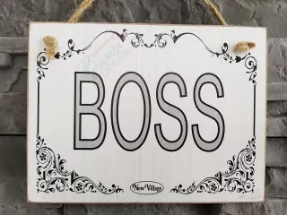 Drevená tabuľka BOSS