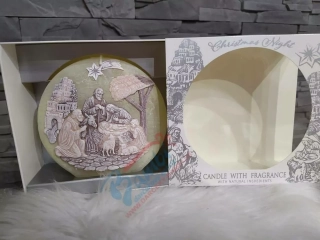 xVianočná sviečka Betlehem ovál ružová