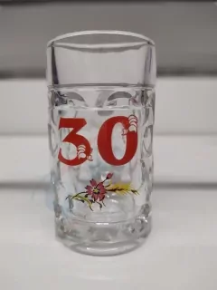 Štamprlík na alkohol k 30 červený