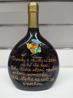 Víno k promociam s citátom