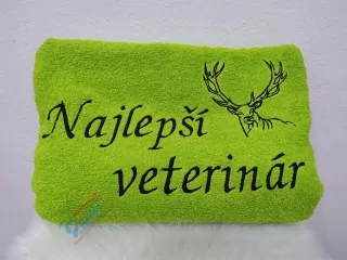 Osuška s nápisom Najlepší veterinár