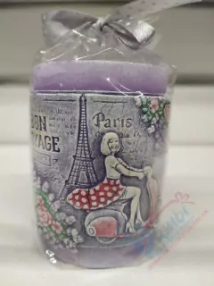 Levanduľová sviečka Paris menšia