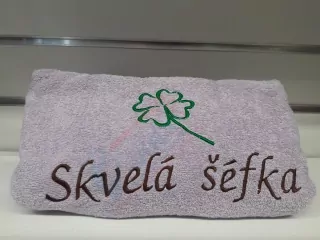 Osuška s nápisom Skvelá šéfka