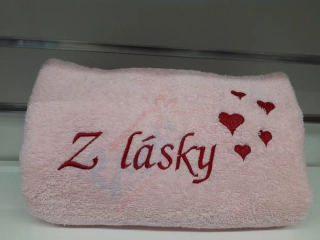 Osuška s nápisom Z lásky
