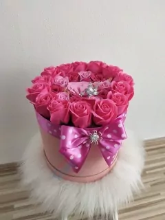 Mydlový flower box Pink25
