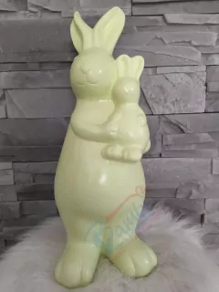 Keramický 40cm zelený zajkovia