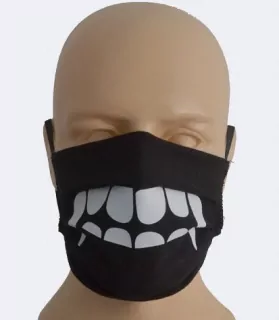 Humorné rúško zuby (čierne)