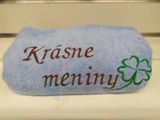 Osuška s nápisom Krásne meniny