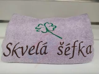 Osuška s nápisom Skvelá šéfka