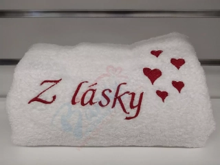 Osuška s nápisom Z lásky