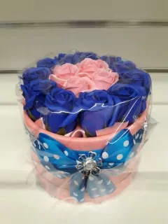 Mydlový flower box Blue-Pink 15
