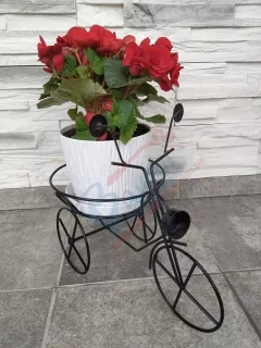 Bicykel-stojan na kvety čierny