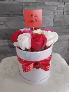 Mydlový flower box mix 9 Pani učiteľke