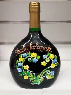 Ručne maľované vínko Skvelej kolegynke