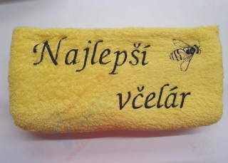 Osuška s nápisom Najlepší včelár 