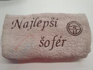 Osuška s nápisom Najlepší šofér 