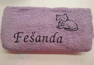 Osuška s nápisom FEŠANDA