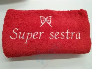 Osuška s nápisom Super sestra 