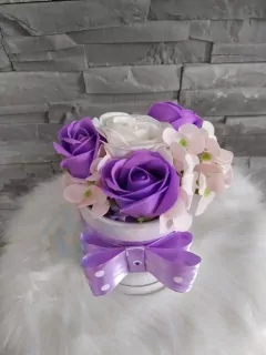 Mydlový flower box fialkový menší